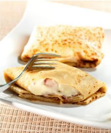 Recette suggérée : crêpe au jambon et au Comté